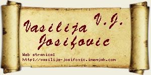Vasilija Josifović vizit kartica